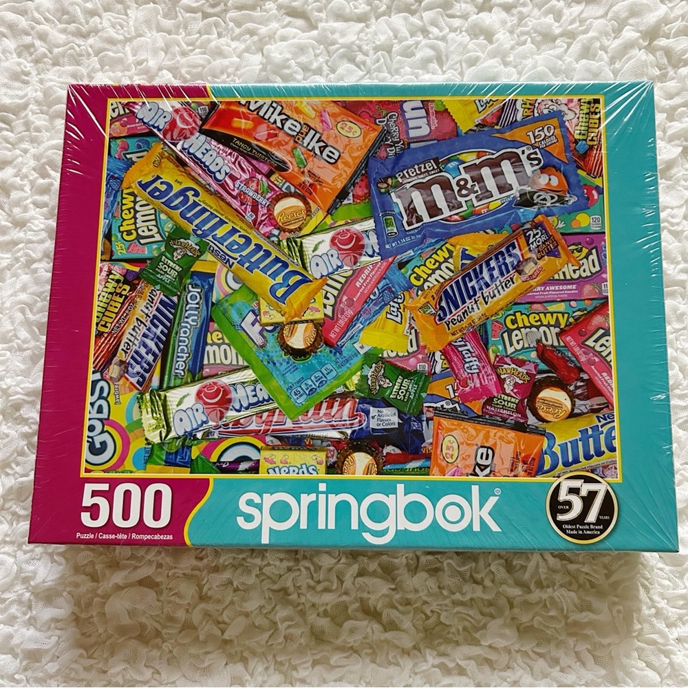 Springbok 500-Piece Candy Collage Jigsaw Puzzle - Colorful